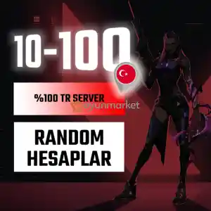 10-100 SKİN GARANTİLİ TR SERVER RANDOM HESAPLAR ✅