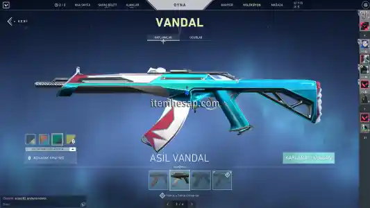 YİTİK VANDAL + YİTİK SPECTRE + ASİL VANDAL + ANOMALİ PHANTOM + ANOMALİ SHERİFF + EJDER OPERATÖR + FATİH GHOST + 3x BATTLE PASS