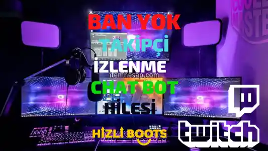 Twitch (Ömür Boyu ) İZLEYİCİ - TAKİPÇİ - CHAT BOT