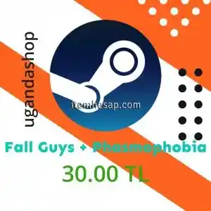 Fall Guys + Phasmophobia + Bloons TD 6 Steam Hesap