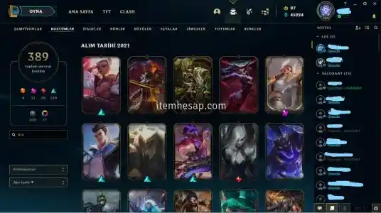 Valorant ve League of legends Account