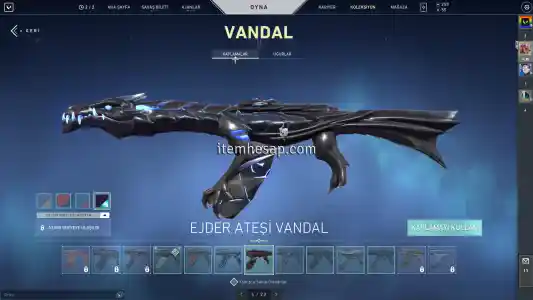 Valorant full skinli hesap