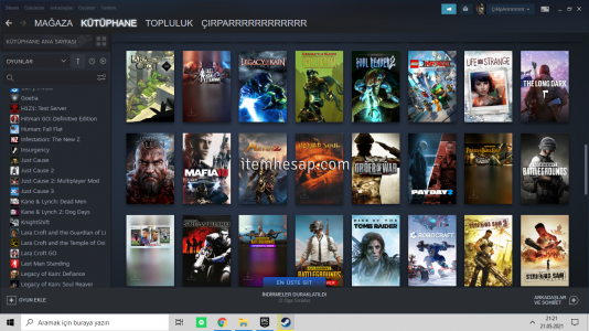 1500 tl değerinde 90 oyunlu hesap