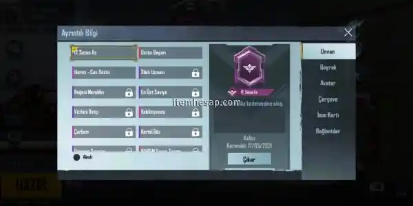 PUBG HESAP SATIM DETAYLAR