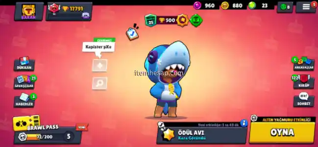 BRAWL STARS EFSANEVİLİ MAX HESAP