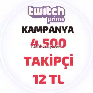 Twitch 4.500 Takipçi - 30 Dakika Teslim