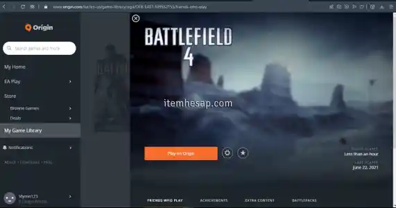 Origin hesap satılır içinde battlefield 4 vardır. Fiyat 25 Tl'dir