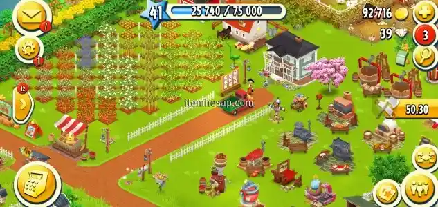 HAYDAY SATILIK HESAP 41 SEVIYE