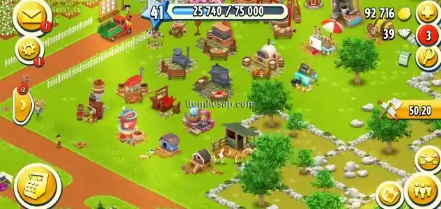HAYDAY SATILIK HESAP 41 SEVIYE