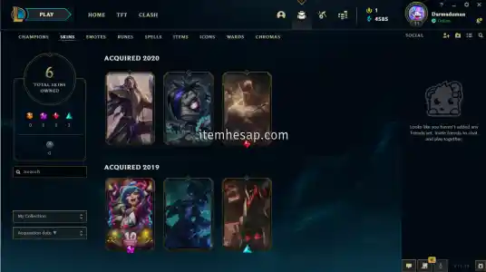 League of Legends EUW 2 adet hesap