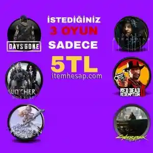 STEAM İSTEDİĞİNİZ 3 OYUN SADECE 5TL