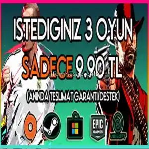 İSTEDİĞİN 3 GÜNCEL OYUN + GARANTİ+CANLI DESTEK!