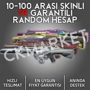 10-100 Arası Skinli TR Garantili Random Hesap