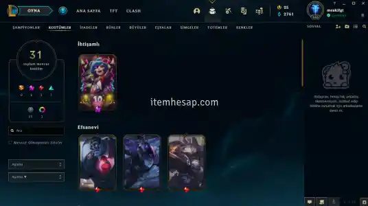 BOL SKİNLİ LOL HESAB