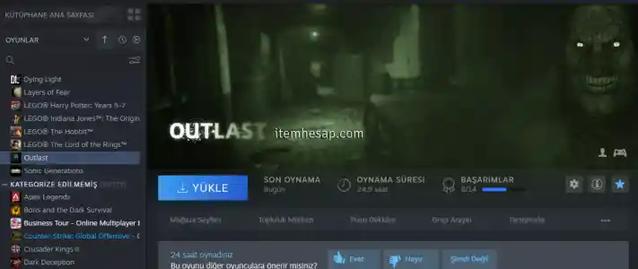 Outlast ve Lgo serilerinden 4 tane oyun ve daha fazlası