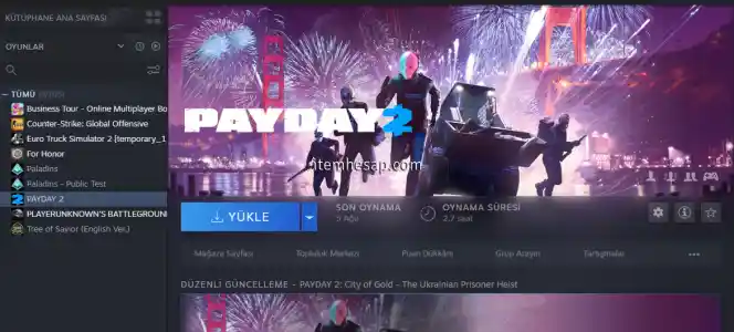 Payday 2li hesap