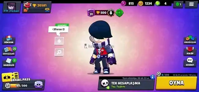 Brawl stars 43 karakterli hesap