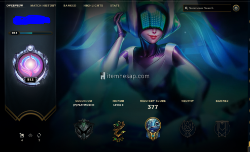 League Of Legends Plat hesap.