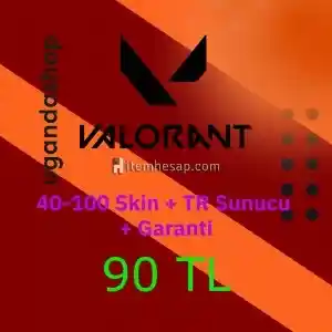 Valorant 40-100 Skin TR Sunucu Hesap + Garanti