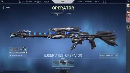 Valorant go bıç Ktac bıç Asil vandal Asil Phantom Ejder Operator 30+ skin