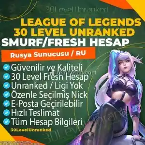 Rusya 30 Level Unranked Hesap - RU Server