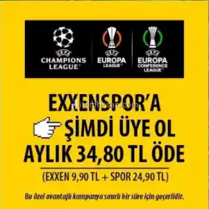 EXXEN Spor + Film Dizi Paketi (Reklamsız)