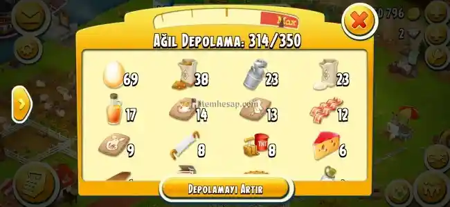 Satılık HayDay 41 Level 250K