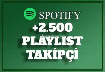 2.500 Spotify Playlist Takipçi | Hızlı Teslimat