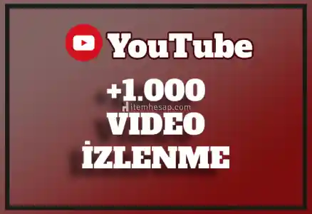 1.000 YouTube Garantili Video Görüntülenmesi