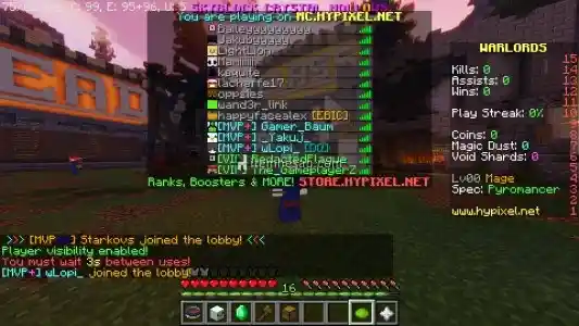 Minecraft Hypixel MVP+ Hesap