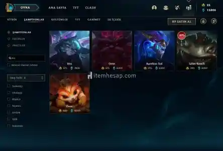 185 KOSTÜM 5 ŞAMPİYON EKSİK PLAT HESAP