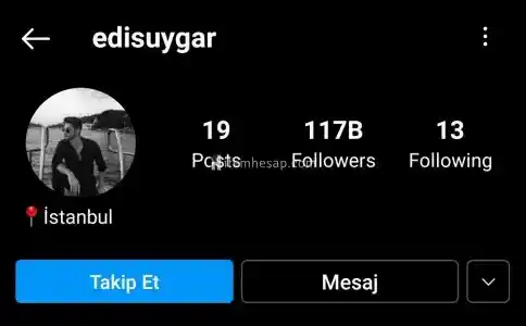 117B takipçili instagram Hesabı