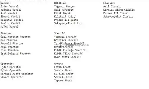 ACİL SATILIK İLK GELENE VERECEĞİM 8 VANDAL 8 PHANTOM 7 BIÇAK