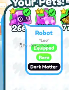 Pet Sİmulator X Robot Pet dark matter