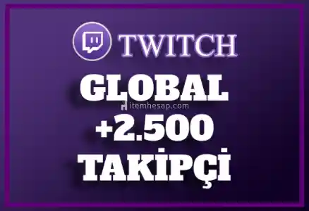 2.500 Twitch Takipçi | 30 Gün Garantili | Anında Teslimat