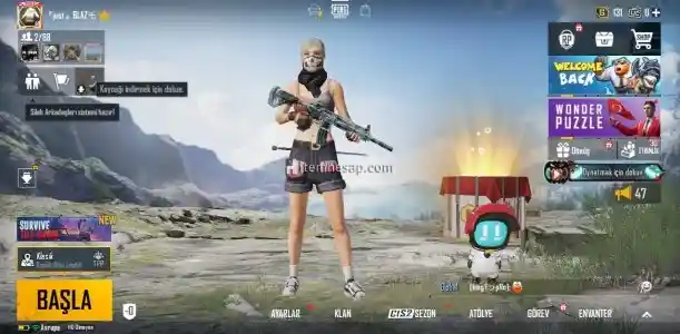 Pubg Mobile M4 buz diyarlı Hesap