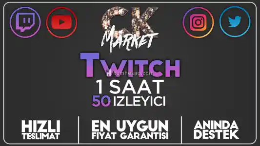 Twitch 1 Saat 50 İzleyici