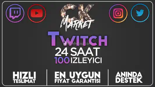 Twitch 24 Saat 100 İzleyici