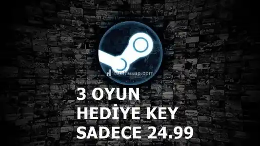 İstediğiniz 3 Oyun + Hediye Key + Garanti + Sınırsız Destek