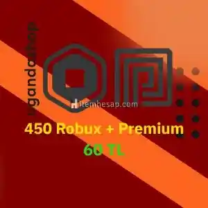 Roblox 450 Robux + 1 Aylık Roblox Premium