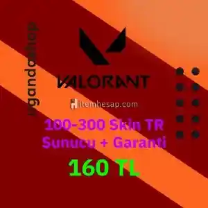 Valorant 100-300 Skin TR Sunucu Hesap + Garanti