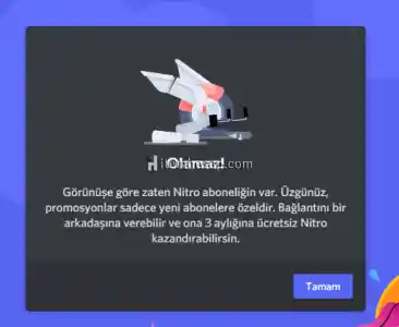 Discord 3 Aylık Nitro Kodu