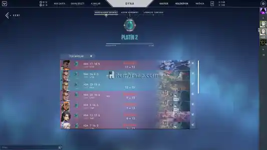 VALORANT PLATIN 2 HESAP