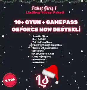 Yılbaşı Paketi | Giriş 1 | 10+ Oyun + GamePass | Geforce Now Destekli