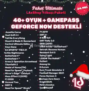 Yılbaşı Paketi | Ultimate | 10+ Oyun + GamePass | Geforce Now Destekli