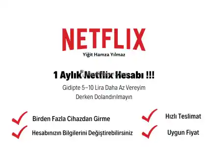 Netflix 1 Aylık Garantili Profil