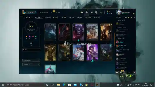 Acil League of legends hasap satimi