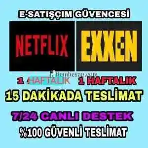 NETFLİX 4K UHD 1 HAFTALIK YANINDA 1 HAFTALIK EXXEN  HEDİYEMİZDİR 7/24 GÜVENLİ VE HIZLI TESLİMAT- STEAM RANDOM KEY HEDİYE