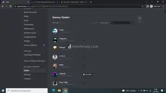 320 Kişilik Discord Sunucusu