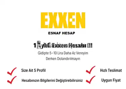 EXXEN 1 AYLIK HESAP-30 GÜNLÜK